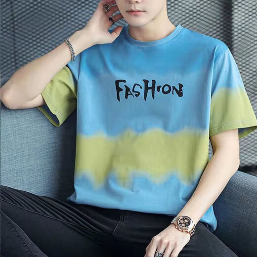 Semir pure cotton summer new short-sleeved T-shirt for men loose Korean style fashion handsome half-sleeved body 829 gray + 829 black [pure cotton] M Recommended 80-100Jin [Jin equals 0.5 kg]