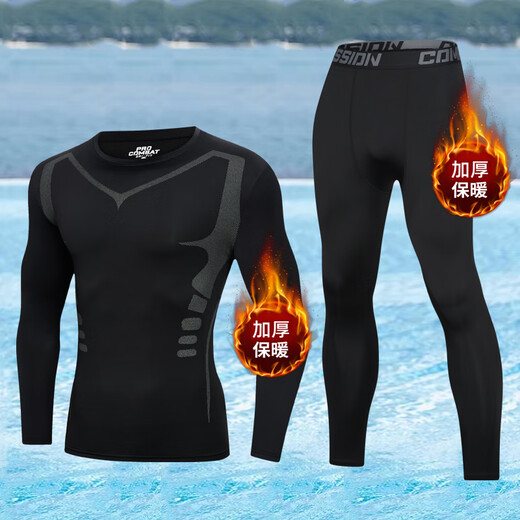 Tiannan Brothers (TNBROTHERS) swimsuit suit men's full-body sun protection long-sleeved long pants swimming trunks warm swimming top surfing and snorkeling regular sci-fi three-piece set sun protection high elastic S