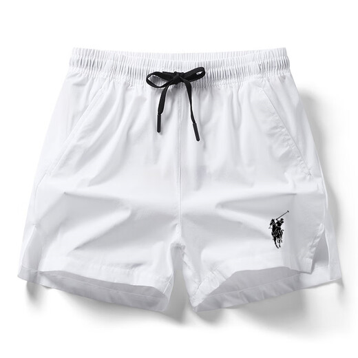 POLO SPORT American Ralph Lauren summer sports quick-drying pants three-quarter pants solid color loose POLO beach pants men's casual pants DK-260 black 5XL