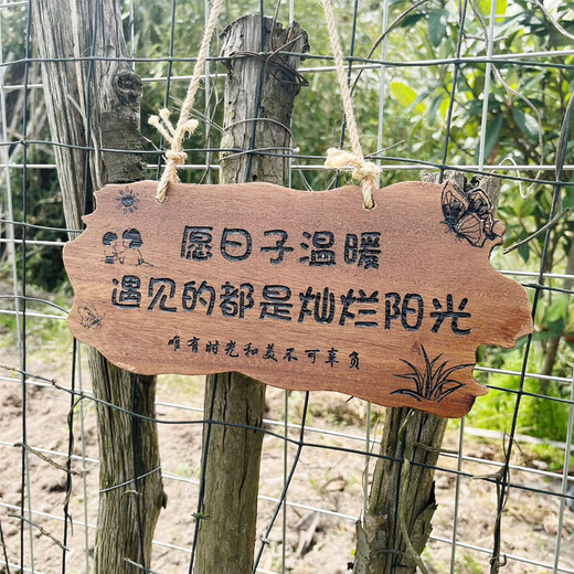 Solid wood decoration listing for home balcony, garden and courtyard solid wood DIY wall hangings for my small courtyard creative house number three 30*14M waiting for the flowers to bloom