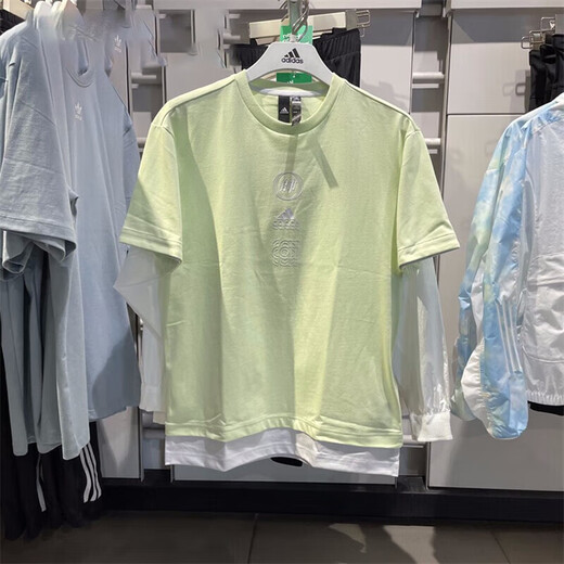 Camiseta Adidas Summer's Sportswear, cómodo, transpirable, versátil y versátil cuello redondo Top HE9923 Sour Green XL