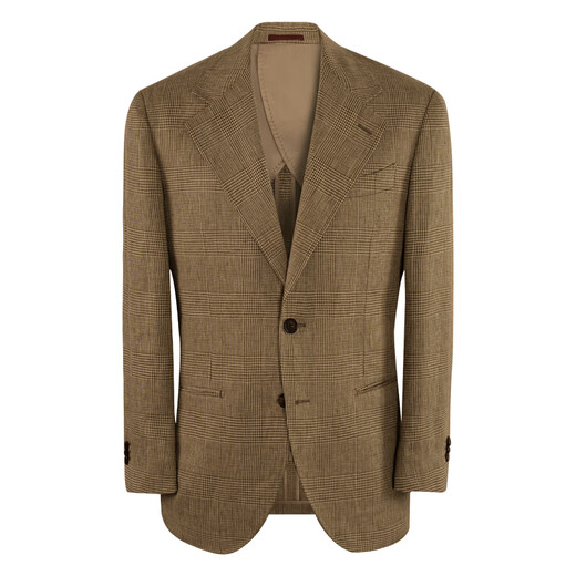 CULTUM French long linen prince check CULTUM Italian Naples suit old money style linen suit suit for men Mika prince check single suit 195B /58B