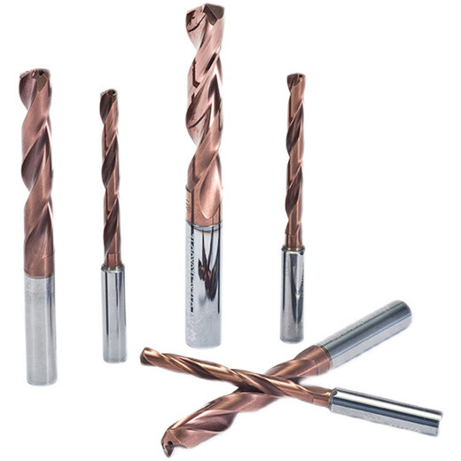 Internal coolant drill bit, external cooling center, internal water outlet tungsten steel drill bit 3D5D triple diameter carbide super hard 3D external coolant 6 points 1-8*41 blade*D8 handle*79