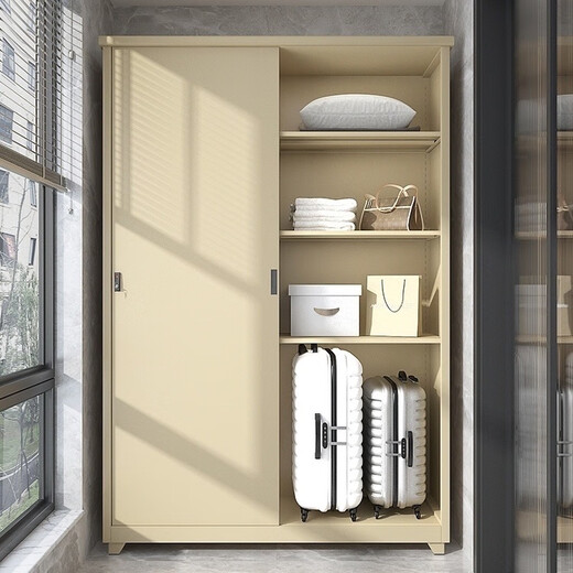 Kashiman sunproof and waterproof balcony cabinet storage cabinet steel outdoor sundries large capacity integrated wall storage locker free installation service - white height 2300* width 1500* depth 600mm