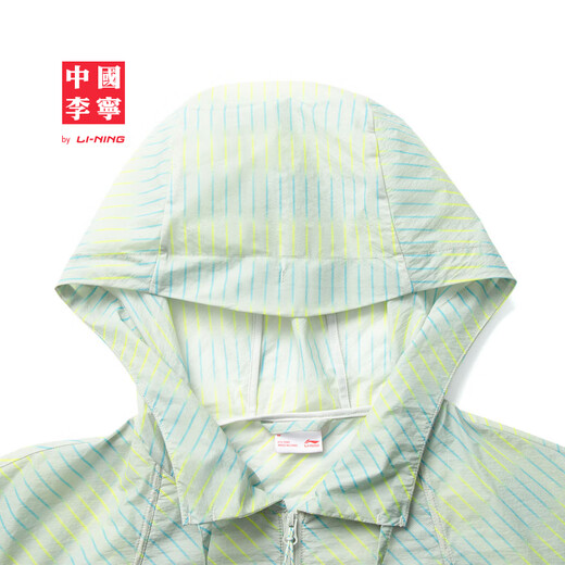 李宁中国李宁 x 塔卡沙联名系列女子25夏季新款反光宽松运动休闲外套 灰蓝绿满印-1 M