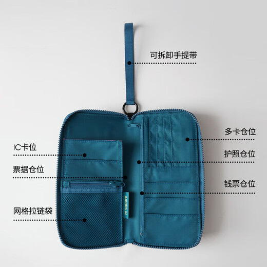 M square new product passport bag, ticket holder, document bag, overseas travel storage bag, portable multi-function bag, sand dune yellow