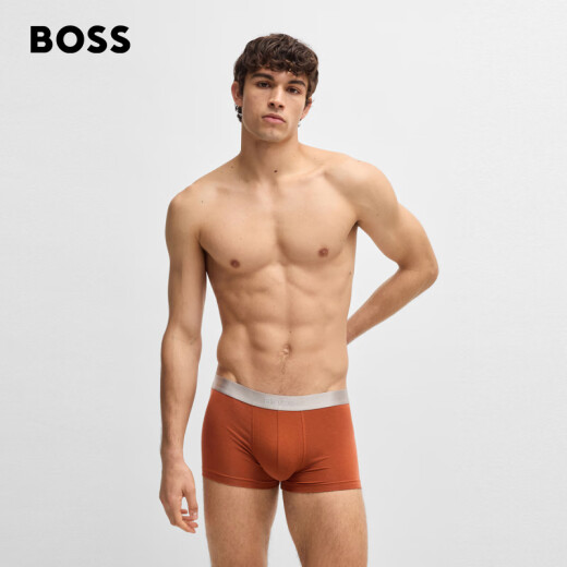 Boss [cadeau de la fête des pères] pantalon de logo masculin, mélangeur en coton, culotte de boxer classique, pack de trois standard 983 couleurs mélangées L