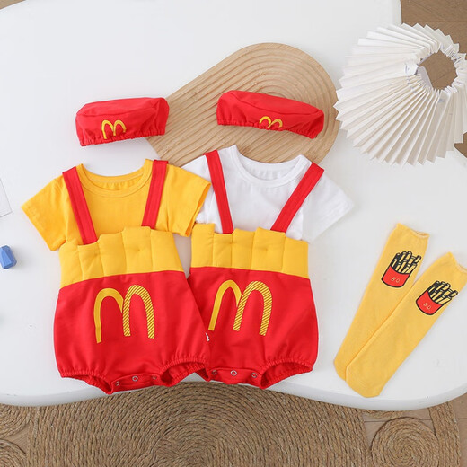 G.DUCKKIDS little yellow duck fart clothes baby clothes summer thin pure cotton newborn jumpsuit male and female baby suspender pants yellow short-sleeved T-shirt 80cm 80 size 7-11 months (recommended for babies 75-)c