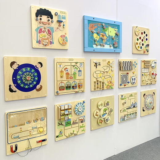幼儿园墙面玩具早教墙壁上玩具走廊积木墙儿童科普知识认知板 图上一套4款 单款尺寸45*45cm