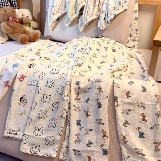 Fhhuabd Pyjama Hosen Mickey Plaidhose Frühling und Sommer Dünne Freizeithosen zu Hause und die Schüler können im Herbst 854 eine Walkhose nehmen [Hosen] l [95-115jin [Jin entspricht 0,5 kg]]