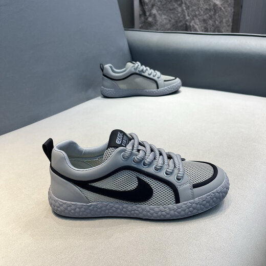 Hong Kong counter purchasing agent 2025 new men's shoes fashionable and versatile casual shoes breathable mesh lightweight men's sports shoes gray red 88-795 leather shoes size E 39