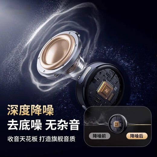 Ruiliang wireless lavalier microphone, ultra-clear sound quality, adaptive noise reduction, professional-grade reverberation and sound trimming stereo radio microphone, suitable for live broadcast/short video/karaoke/vlog