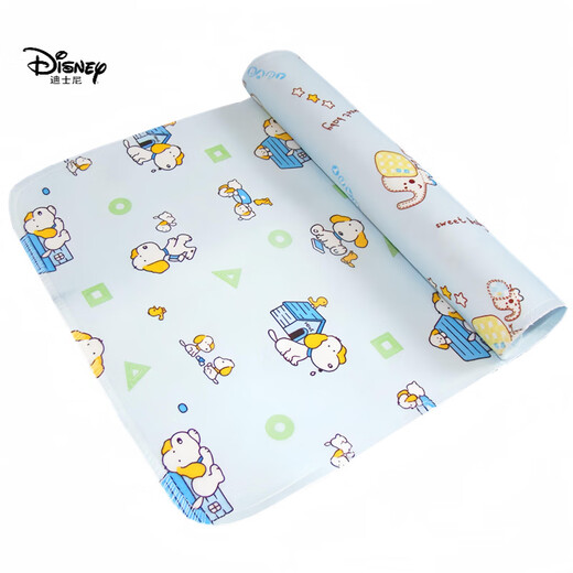 
Disney baby urine separator double-sided velvet breathable and washable waterproof bed for kang baby urinary leakage children's oil cloth diaper change mattress blue 70x90cm