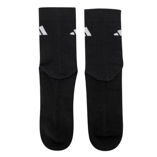 阿迪达斯 （adidas）官方袜子男女袜 25夏季新款三双装低帮透气篮球运动训练休闲袜子 JC9272/黑白灰/中筒/三双装 L建议[42码-45码]