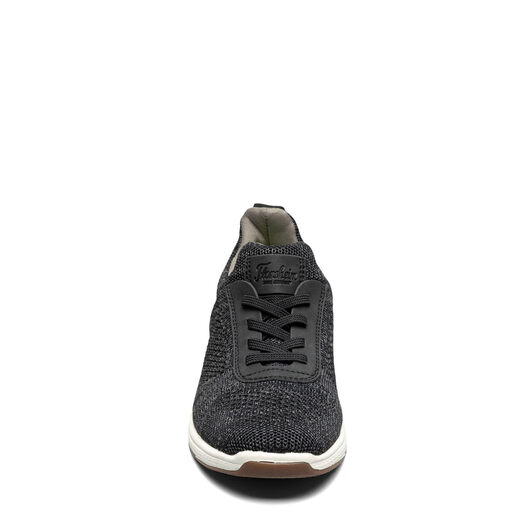 Florsheim Boys' Satellite Knit Stretch Lace Slip-ons Jr. (Toddler/Kids) Sneakers, Black//White Black//White 4.5 Big Kid
