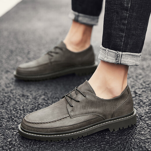 
Red Dragonfly (RED DRAGONFLY) 2025 autumn new style of Brock leather shoes trendy men's shoes men's casual shoes Korean style British style shoes men's H9902 black 38