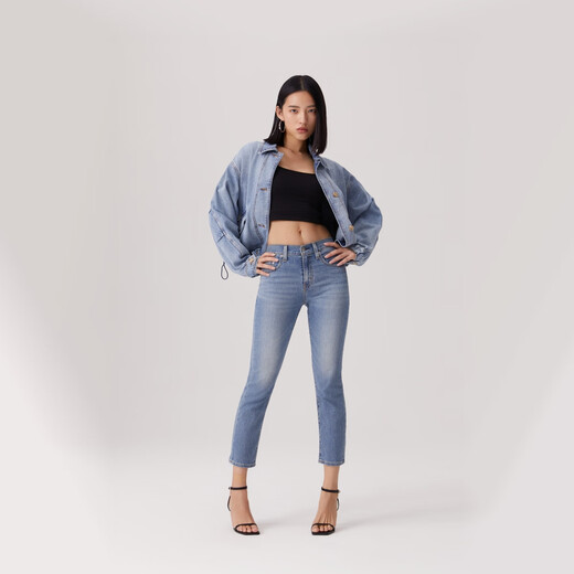 Торговый торговый центр Levi Ice Cool Series 25 Летняя Новая Женская 724 Слим Джинсы с высокой талией 18883 000 24 (28)