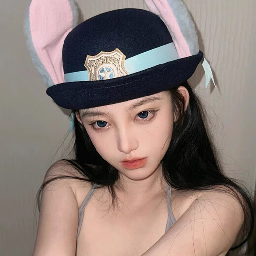Chengsheng Xutong Judy Hut Kaninchenpolizeibeamte Cos Kindertopper Dome Dome Kaninchenohr Paradise Erwachsener Eltern-Kind-Hut Judy Hut Erwachsene Version 57cm