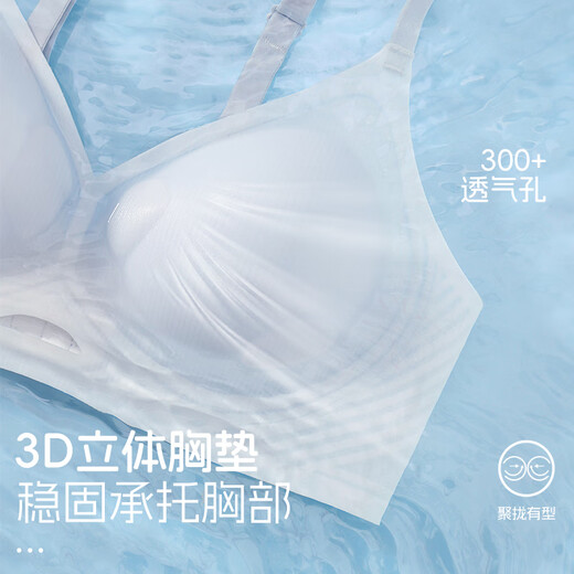 Modal ice silk underwear for women with thin and cool breasts gathering and 2025 new beautiful back bra Purple ice oxygen cool underwear + 10A antibacterial M Recommended 34/7590-105Jin [Jin equals 0.5 kg]