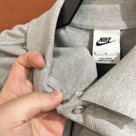 Nike (NIKE) рубашка-поло с короткими рукавами, мужская футболка, лето 2025, новая спортивная одежда, дышащий, удобный, повседневный трикотажный топ из чистого хлопка FN3895-063, серый, белый, рекомендуется XL 150-180Цзиньцзинь равен 0,5 кг