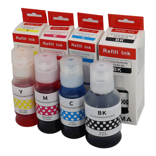 Mengxiang eignet sich für Canon GI-81 Tinte G3880 G3881 G3890 3891 4880 4881 4891 Ink Gi-81 Four-Farb-Set-Tinte [29100 Seiten]