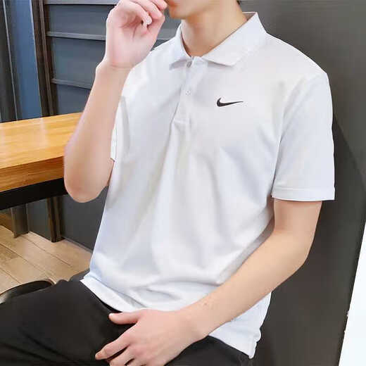 耐克（NIKE）速干polo衫翻领短袖男夏季新款运动T恤网球上衣官方正品 白色FN3895-100 S