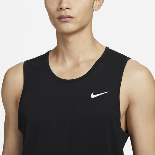 耐克男子速干训练背心秋季无袖针织亲肤官方NIKE HYVERSE DV9842 010黑/白 L