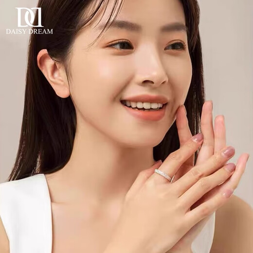 DAISY DREAMS 999 pure silver baby's breath ring for women, light luxury niche high-end index finger ring jewelry for girlfriend holiday gift 999 silver baby's breath ring with adjustable opening