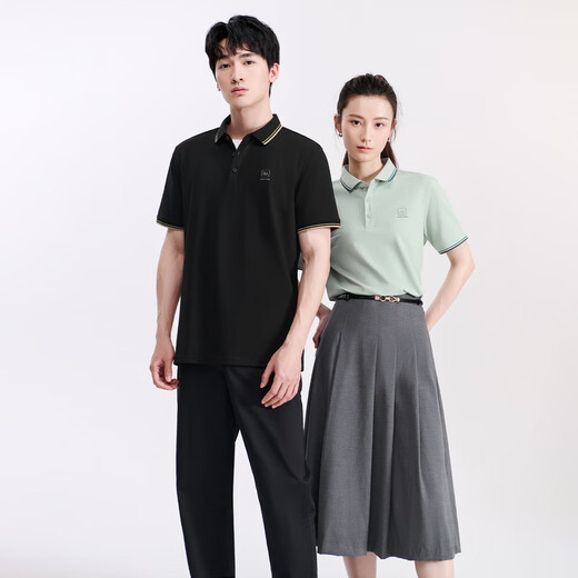 HLA Hailan Home Short-sleeved POLO shirt for men Chinese dragon series lapel large size cool short-sleeved men