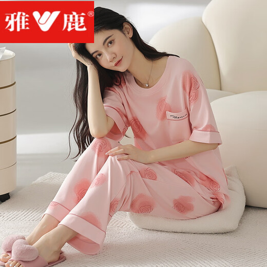 Yalu 2025 Nuevo pijama para mujeres Pantalones de manga corta de algodón puro