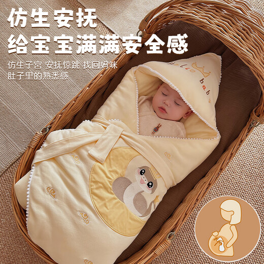 Disney (Disney) Newborn Baby Spring, Autumn and Winter Pure Cotton Newborn Baby Quilt, Single Thickened Swaddle Cover, Out and Out, Limited Red Copyright Model, Auspicious Ruyi, Spring 90x90cm