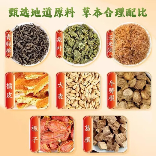Beijing Tongrentang Qingqianliu Corn Scarf Mulberry Leaf Tea is stable to reduce Pueraria high blood sugar, blood pressure, high fat, and high pressure health tea five boxes, 150 packs [actually paid 3 boxes of price]