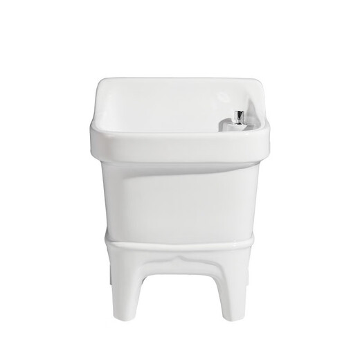 Mop pool balcony ceramic washing mop pool mop pool household bathroom automatic drainer high-foot basin pool 40 cm Taiwan-controlled elevated bay faucet basket anti-