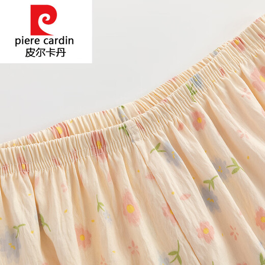 皮尔卡丹（pierre cardin）针织棉绸短裤夏季女款2025新款薄款大I码可外穿遛弯裤休闲碎花家 DK691【升级版面料】 L 165 100-120