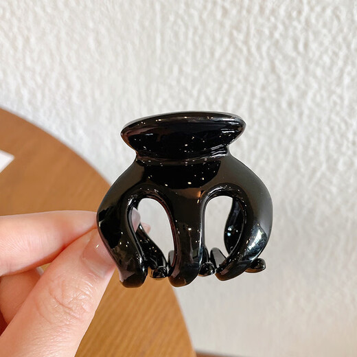 固定神器防塌发夹女后脑勺发卡感鲨鱼夹发饰南瓜夹 9471C黑色磨砂抓夹大号