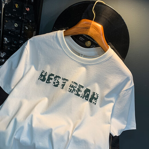 La nouvelle marque d'été de Playboy T-shirt à manches courtes pour le cou rond élastique élastique élastique haut de gamme pour hommes