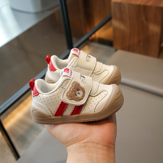 COLORFUL GEMS新生儿学步鞋软底魔术贴宝宝童鞋金色卡通 金色 17