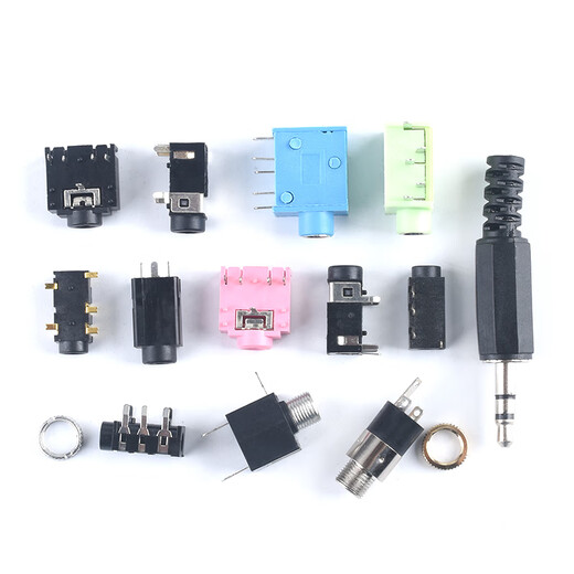 Headphone socket 3.5MM audio plug 3F07 socket PJ-313D392/301/359/325C/215 female socket 3.5 four pole 6.0 plate gold plated (10 pieces)