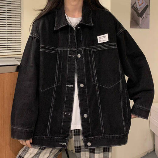 Jacket de mezclilla zhidoudou para mujeres en primavera y otoño estilo coreano chaqueta suelta de mezclilla fat mm chaqueta sin sombrero top chaqueta de mezclilla 9929 n.