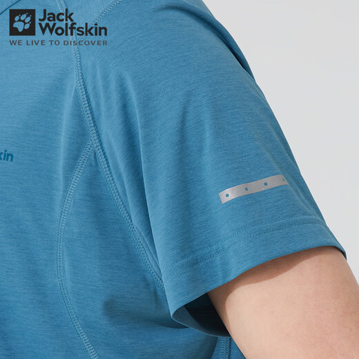 Jack Wolfskin Polo camiseta Camiseta para hombres Sports de primavera y verano Camiseta al aire libre Camiseta informal diaria y transpirable Camiseta de manga corta 1289/Sea Blue 2xl 185/108a