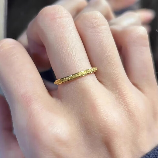 Men's quality color gold ring 18k white 18K plain ring rose gold women's light luxury 2025 Xinzhong rose gold-1mm US size 5 (suitable for 80-90Jin Jin is equal to 0.5 kg)