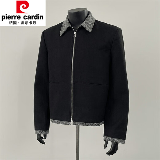 Pierre cardin small fragrance jacket men's spring and autumn American retro vintage loose casual handsome old money style blazer black M