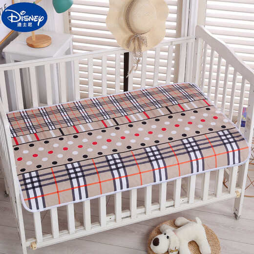 Pañales para bebés Disney almohadillas de orina impermeable para bebés algodón puro artículos de tocador transpirables niños Menstruation del pañal para almohadilla de menstruación adulto gris a cuadros 70*90