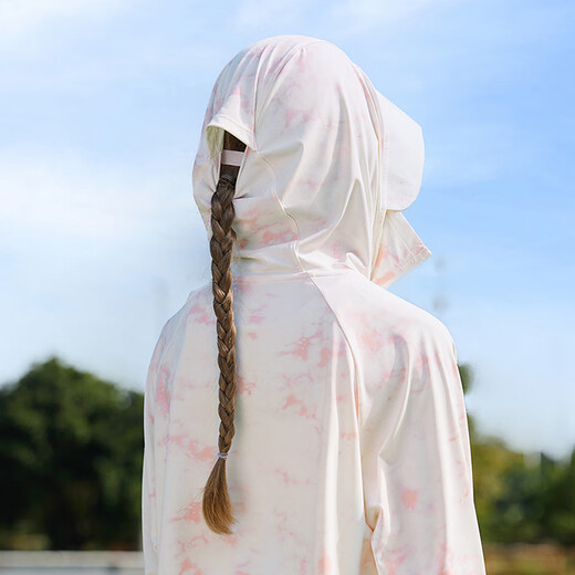 Ying's children's sun protection clothing summer lightweight outdoor sun protection clothing boys and girls hooded sun protection jacket 2025 new light pink 110 cm