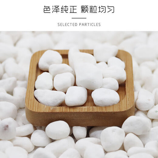 Runhua Nian micro landscape white pebbles Yuhua stone succulent plant paving stone fish tank flower pot decoration small stones 5Jin Jin equals 0.5kg (1-3mm) white pebbles