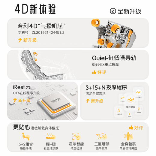 IRest CE certified massage chair home full body zero gravity small top ten brands 4D movement fully automatic massage sofa chair as a gift for parents and elders R2pro amber brown