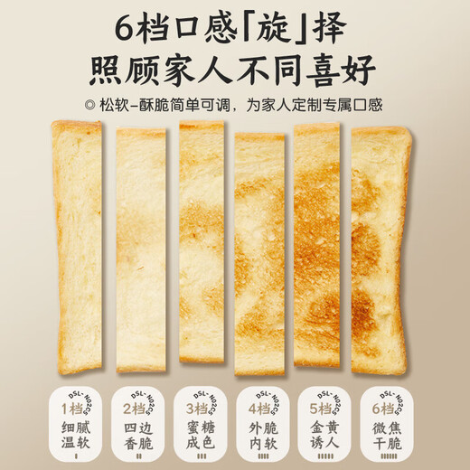 Bear Toaster Home Breakfast Toaster Toaster Toasted Sandwich Bread Multifunctional Double-sided Three-dimensional Even Toasting 6-speed Adjustment with Dust Cover New Toaster DSL-N02C5