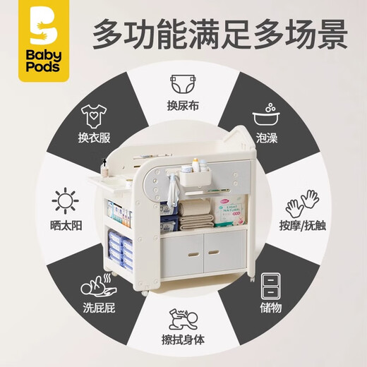 Babypods Windel Tabelle Babypflege Neugeborene Krippe Multifunktionales mobiler Windelwechslung Baby Badewanne Flaggschiff Multifunktionale Pflegetabelle