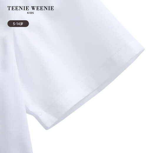 Teenie Weenie Kids 25-year-old boys' classic simple style basic short-sleeved shirt off-white 110 cm
