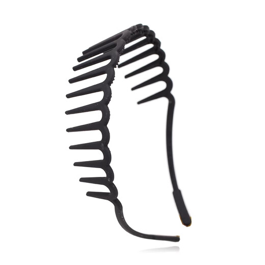 Tang Funi Men's Hairband Boys' Toothed Headband Face Wash Hairband Clip Invisible Sports Pressure Hair Hole Back Hair Cannot Hold Your Head Black